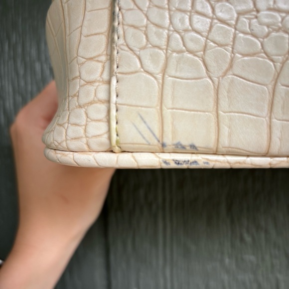 White Croc Faux Leather Shoulder Bag | Y2K Mini Purse - Picture 7 of 12